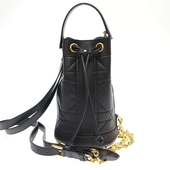 Christian Dior 24 SS Backpack Small Maxi Cannage Calfskin M3350 Uhow m900 Black main image 4
